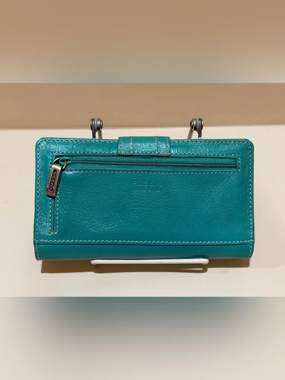 Fossil Turquoise Leather Long Vintage Wallet